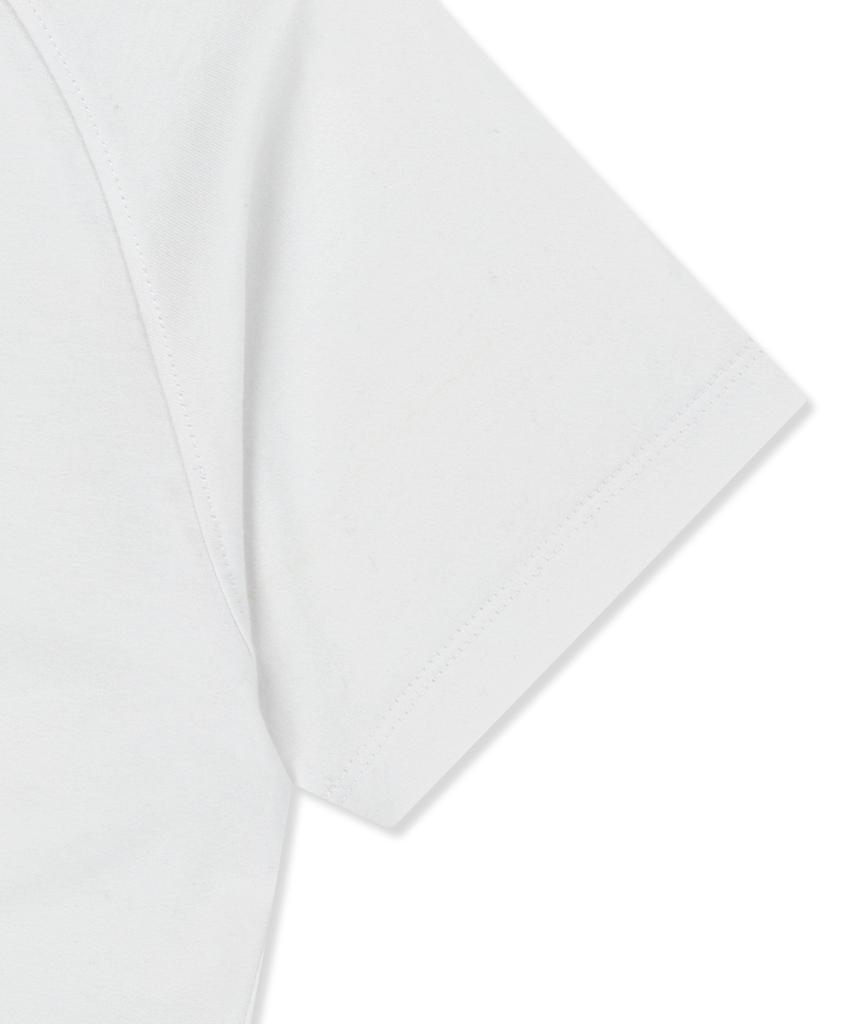 BROWNBREATH W Shirring Point Raglan Tee - White