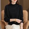Winter-Strickpullover mit halbem Kragen für Mütter - Vielseitiges Herbst-/Winter-Pullover-Oberteil für Frauen mittleren Alters und ältere Frauen