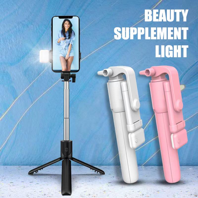 Cell Phone Selfie Stick Tripod Bluetooth Remote Wireless Selfi Stick Phone Holder Stand With Beauty Fill Light For Phone