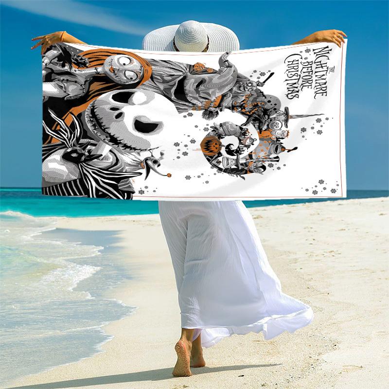 1pc Halloween Nightmare Mashup Microfiber Beach Towels Quick Dry Towel Sand Beach Towels Pool for Travel Swim Pool. S7290118