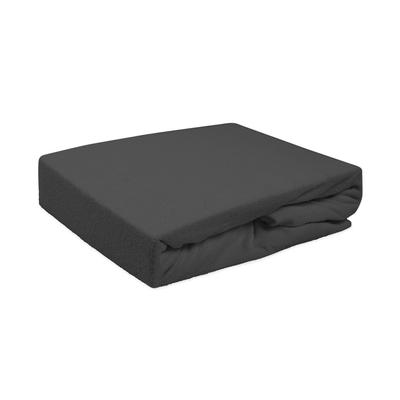 Fitted Sheet 90x200 Terry COTTON TERRY Dark Gray Anthracite