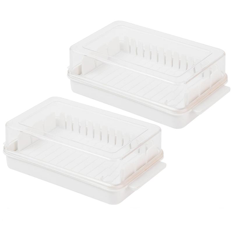 1/2 KS Krabička na kráječ másla Krabička na skladování sýra a másla s víkem Nádoba na máslo Tyčinková nádoba na máslo do lednice Kuchyňské pomůcky