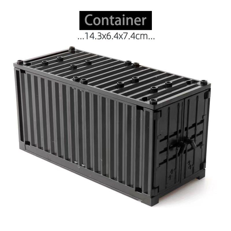 Contenedor Beige MOC Cajas de Armas Militares Ladrillos Accesorios Escena del Ejército WW2 Piezas de Bloques de Construcción Envío SWAT