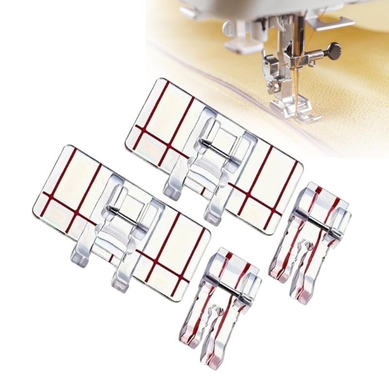 4 Pcs/Set Straight Stitching Foot Sewing Feet Sewing Machine Presser Foot Easy To Use Sewing Machine Foot