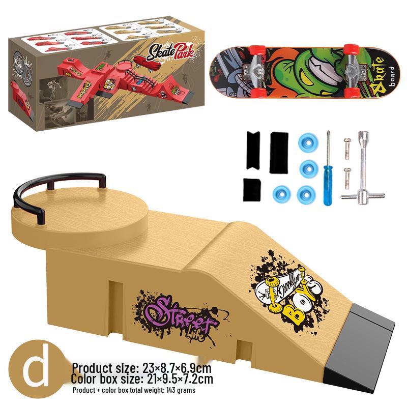 Набор сцены парка для фингерскейтборда через границу: Профессиональная соревновательная площадка и креативные игрушки для детей