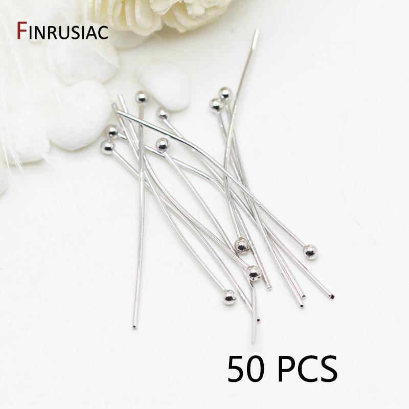 

Wholesale 14k Gold Plated Brass Metal Ball Head Pin For Jewelry Making Beading Pins Findings Supplies DIY Make Jewelry 0.5mmx15mm