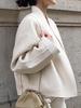 New Women's 2025 Autumn/Winter V-Neck Woolen Coat – Loose, Lazy Style for a Chic European and American Look