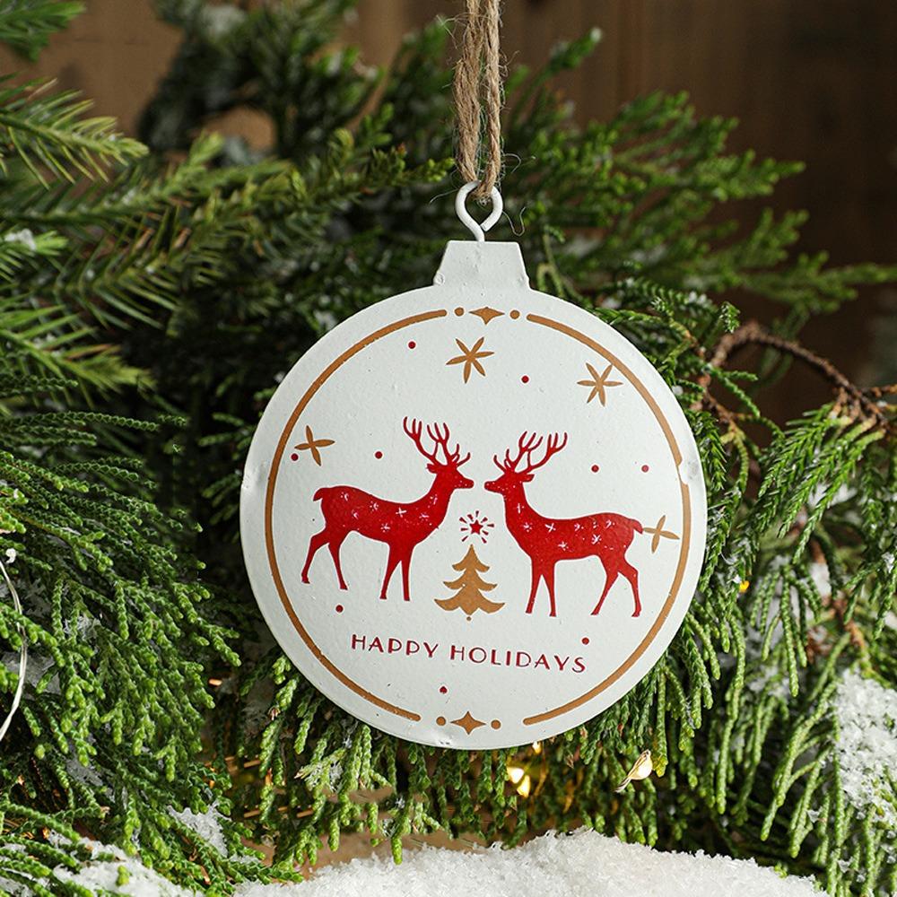 Nordic Style Xmas Tree Hanging Pendant Iron Snowflake Pendant  Party Favors