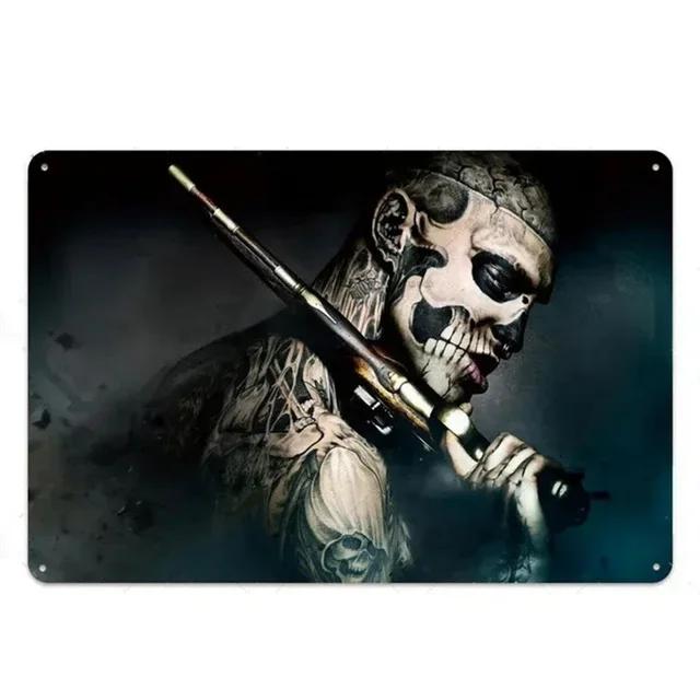 Vintage Metal Tin Signs Plaque Tattoo Girls Wall Decor Iron Painting Art Posters for Man Cave Home Cafe Game Room Club Bar