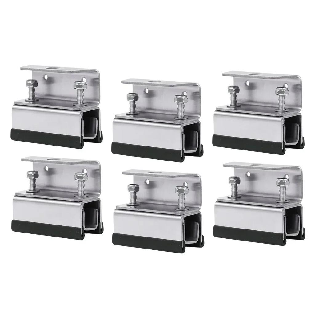 4/6Pcs RV Photovoltaic Bracket Ship Camper Top Box Stable Bracket Stainless Steel Fixed Photovoltaic Bracket Roof Rack Mount Kit