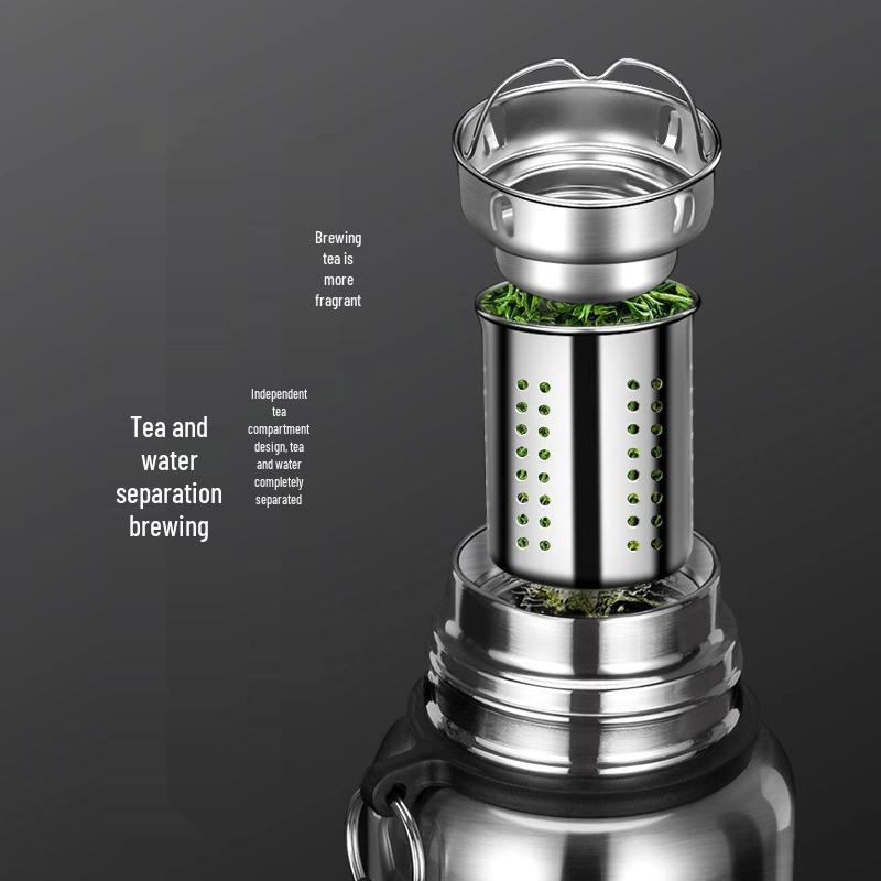 Drop-Resistant 316 Stainless Steel Travel Thermos Pot for Men - Portable, Large Capacity Outdoor Water Cup