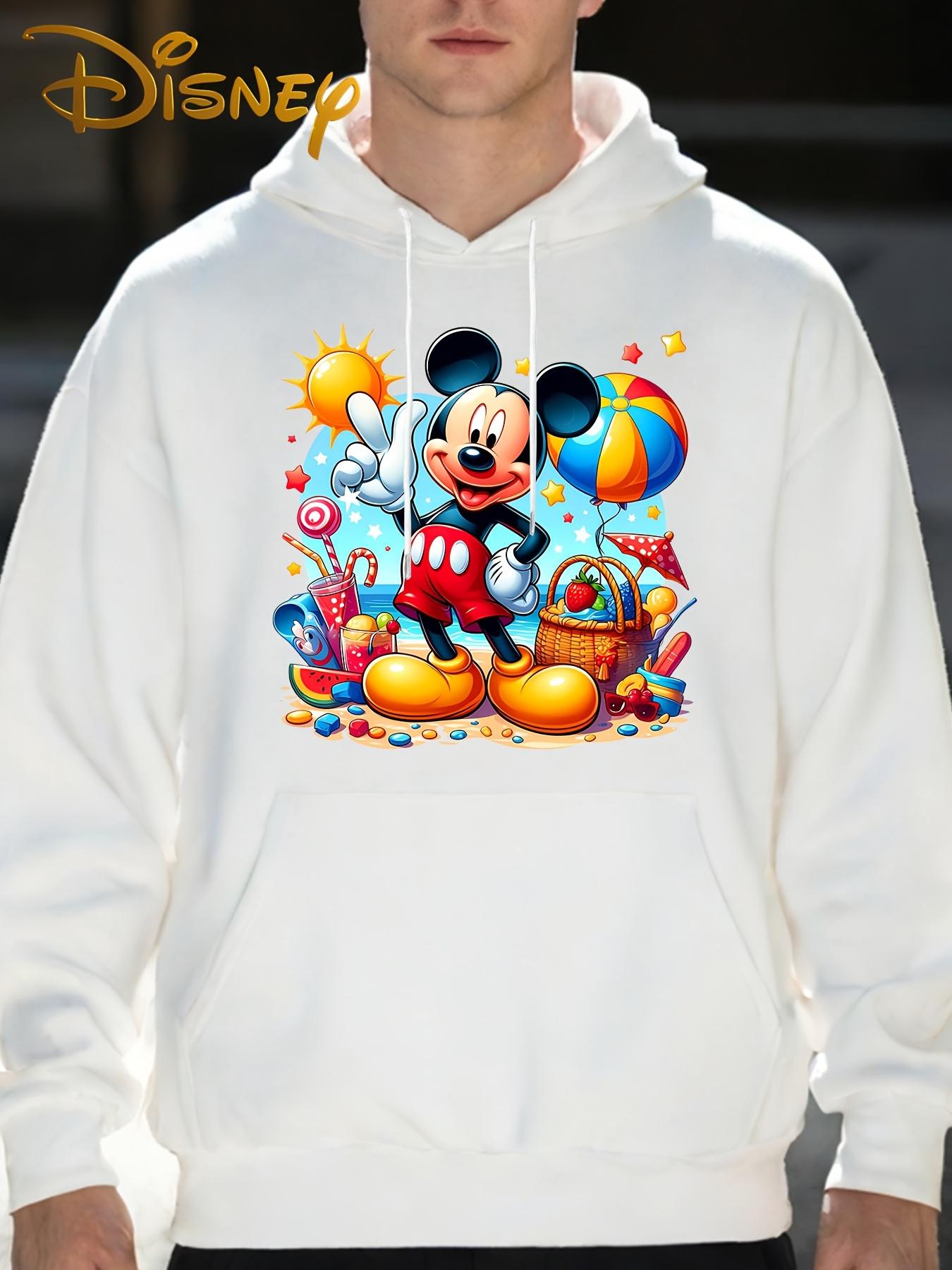 

Disney Mickey Mouse Minnie Hoodie, Mickey Mouse Ears and Minnie Bow Printed Men s and Women s Loose Couple Matching Hoodie 2XL