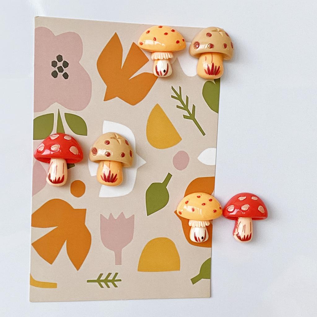 9pcs Mushroom Fridge Magnets Set - Cute & Creative Decorative Magnets for Kitchen, Office Whiteboard, Locker & Dishwasher
