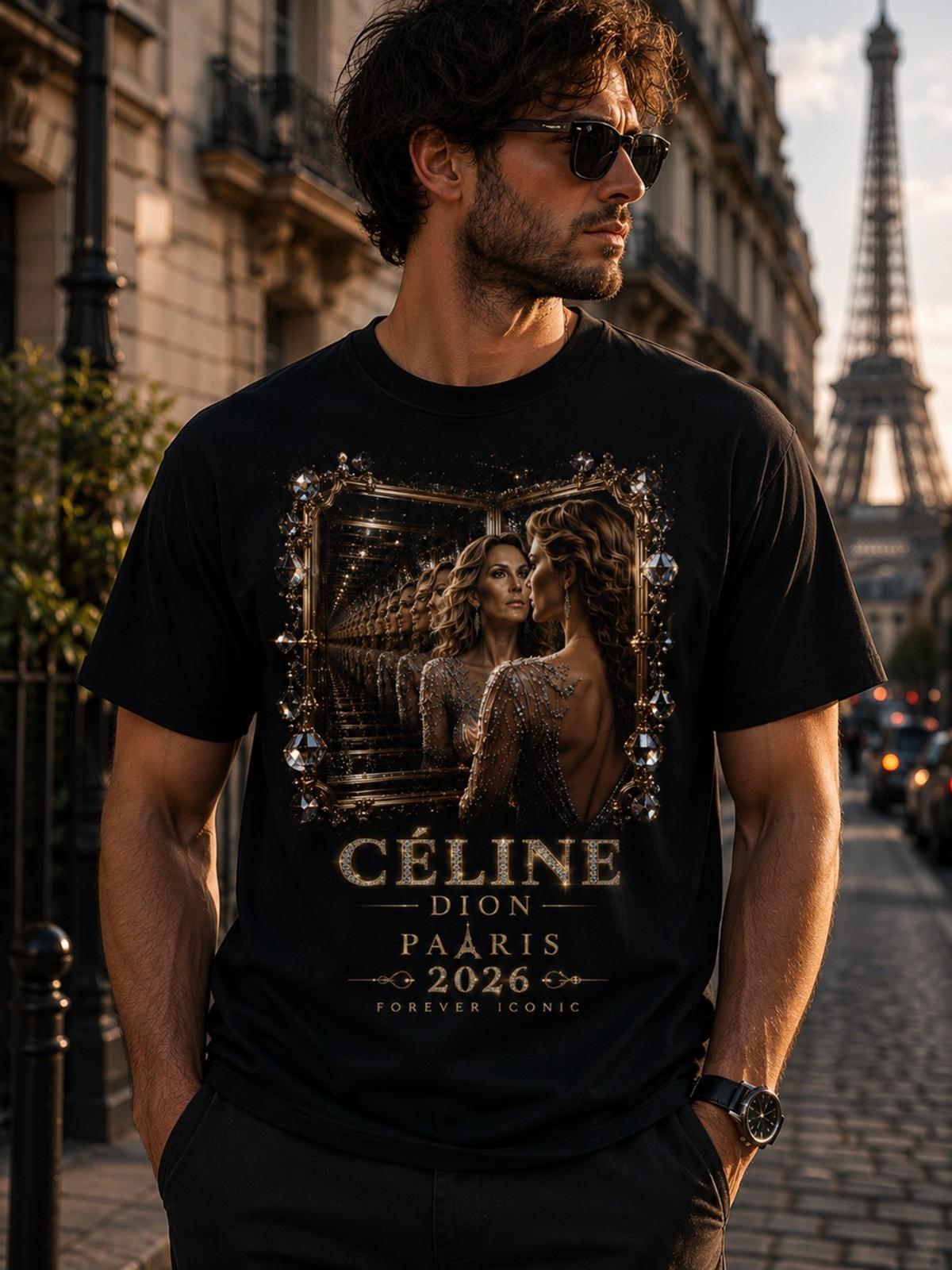 Celine Dion Paris 2026 Édition Miroir Infini T-shirt- XL