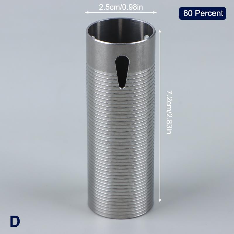 Cnc Advanced Stainless Steel Ribbed Heat Dissipation Cylinder For Airsoft Ver.2 Gearbox 80%/70%/60%/50% Sport Toy