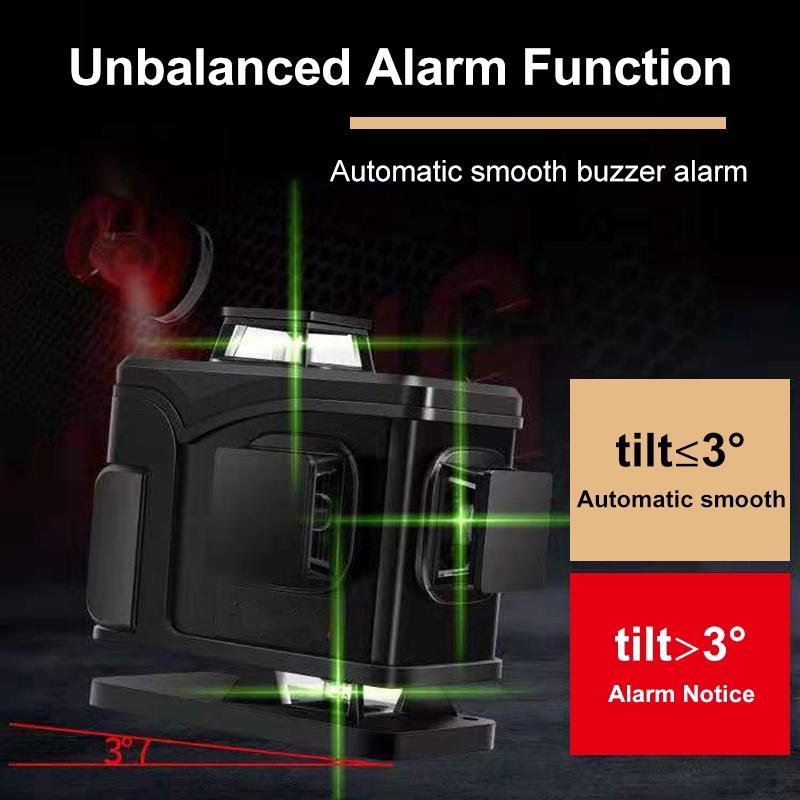 16 Green Lines Laser Level+Remote Controller 3D Self-Leveling 360 Horizontal And Vertical Cross Outdoor Powerful Laser