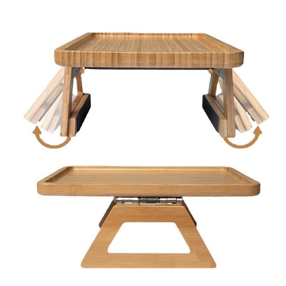 Wood Snack Platter Foldable Sofa Table Creative Couch Table