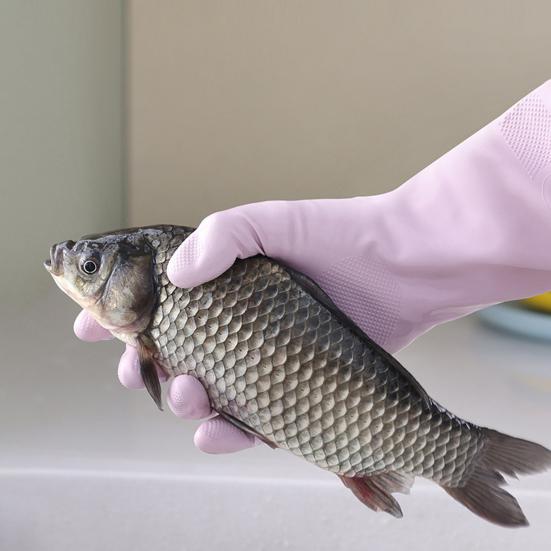 1 Par Guantes de Limpieza de Nitrilo Reutilizables Impermeables Resistentes al Desgarro Guantes de Lavavajillas de Cocina para Tareas Domésticas