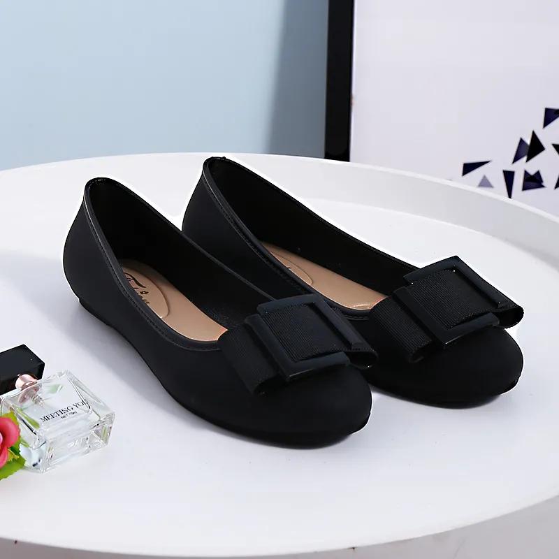 sapatos femininas women fashion sweet light weight black rubber anti skid slip on flat loafers lady cute red flat shoes  ba418