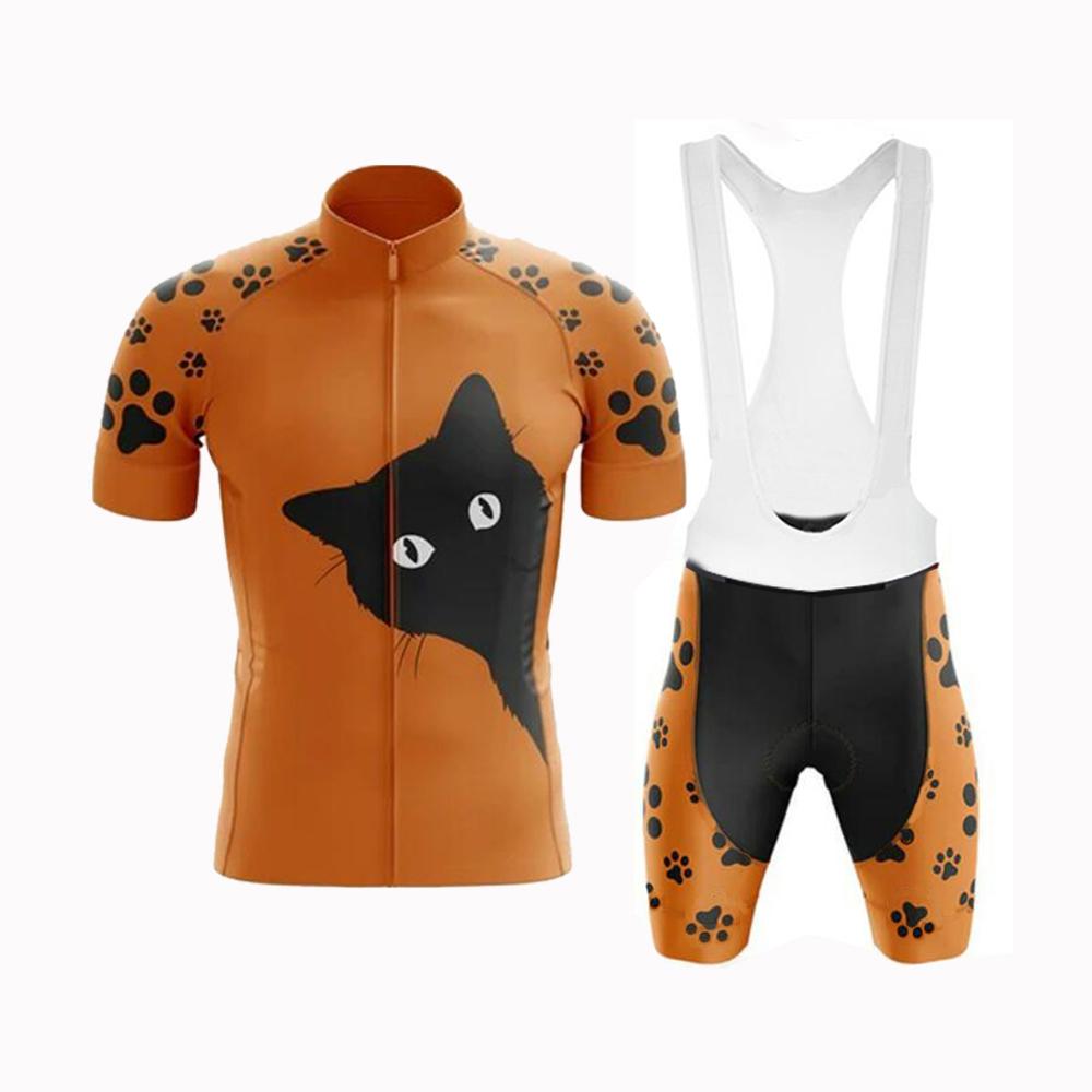 

2026 Комплект велосипедной джерси Black Cat Дышащая велосипедная одежда для катания Ciclismo MTB Джерси Велосипедный комплект Лето S