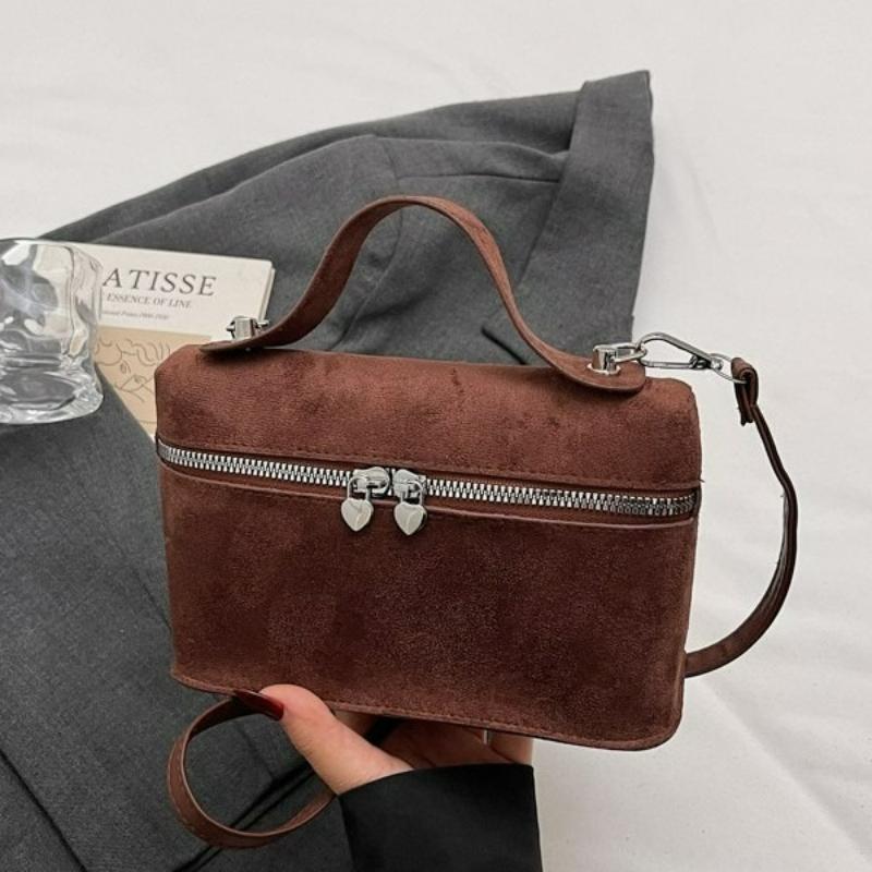 Autumn Winter Premium Suede Crossbody Bag Retro Stylish Shoulder Bag Comfortable and Versatile Texture Storage Bag for Women