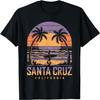 Santa Cruz T-Shirt Herren Damen Kalifornien Retro Sonnenuntergang Vintage T-Shirt(1)