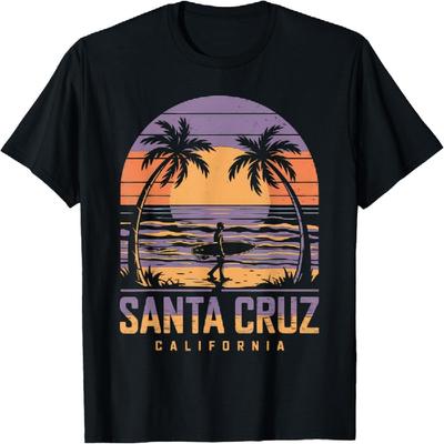 Santa Cruz Tshirt Men Women California Retro Sunset Vintage T-Shirt(1)