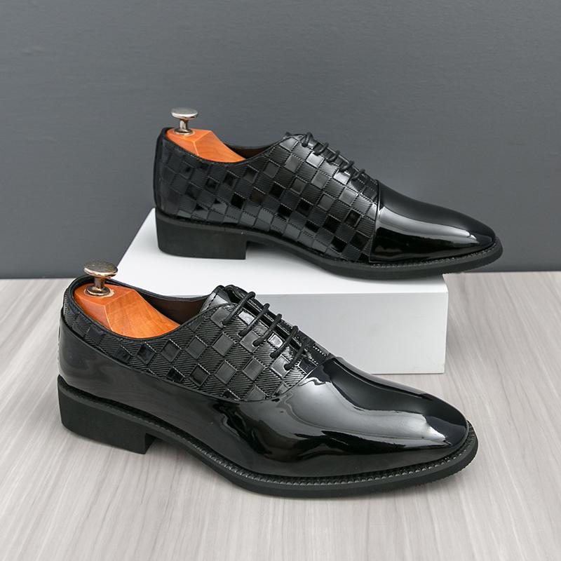 Fashion Business Men Formal Shoes Men Casual Comfortable Lace Up Fashionable Leather Shoes Wedding Banquet Shoes Sizes 38-46 Men Shoes