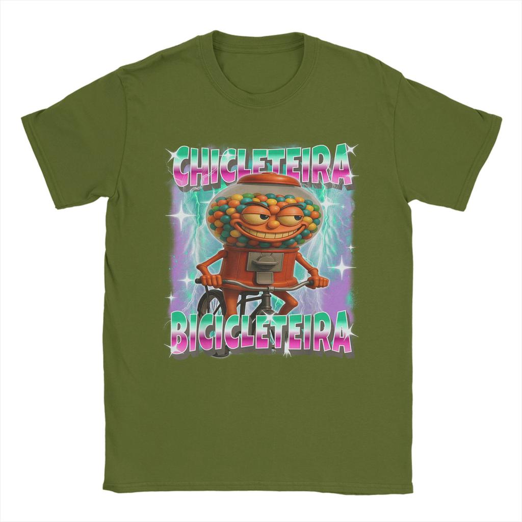 Men's Chicleteira-Bicicleteira Italian Brainrot Chiclete Bicicleta T Shirts   Clothing Short Sleeve O Neck Tees T-Shirts