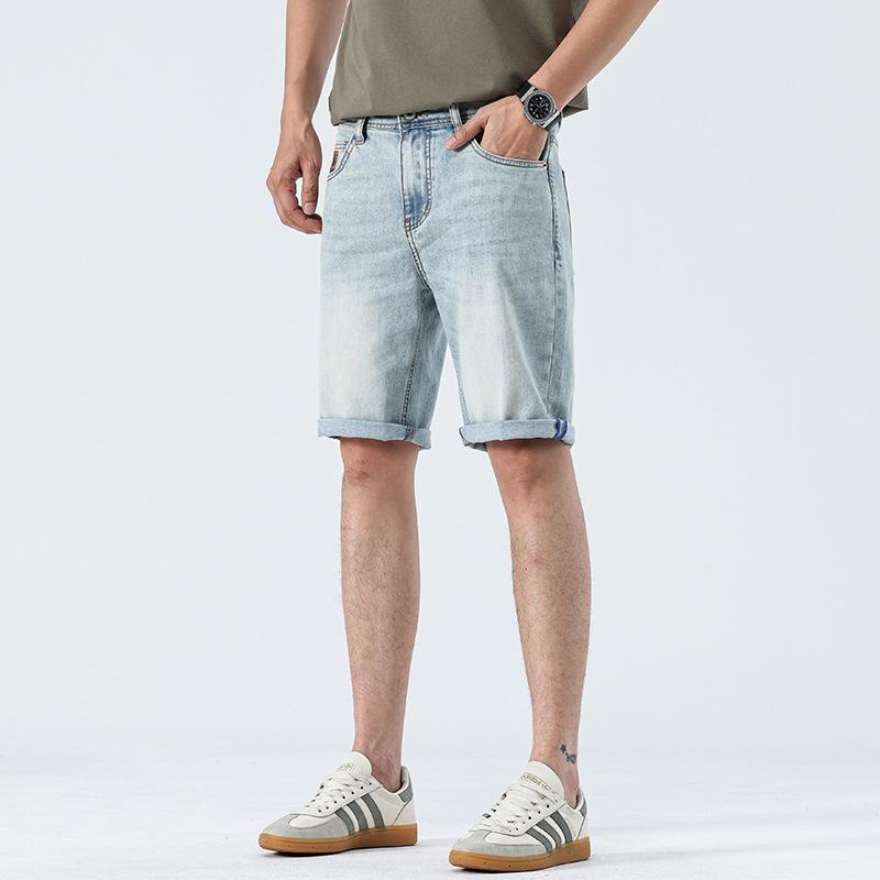 New Summer Denim Men's Mid-sized Pants Thin American Shorts Casual Five-point Pants