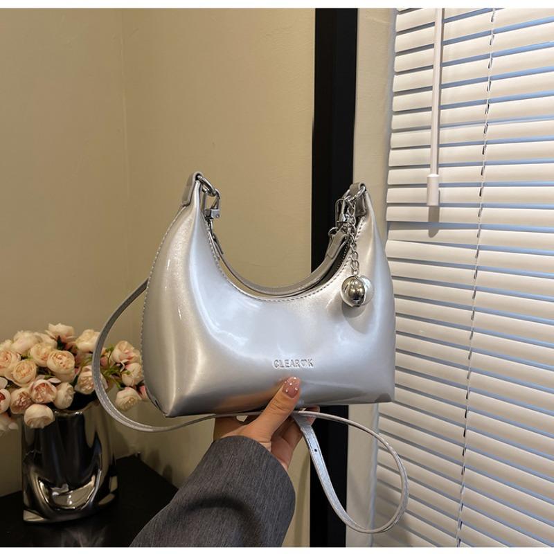 Niche Premium Texture Handbag Women's New Silver Underarm Bag Fashion Chain Shoulder Messenger Bag