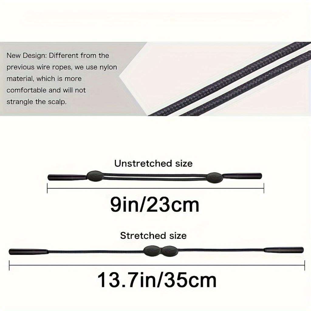 3 Stück Universelle Verstellbare Brillenbänder Silikon Anti-Rutsch Brillenhalter Unisex Band Schutzbrillenhalter