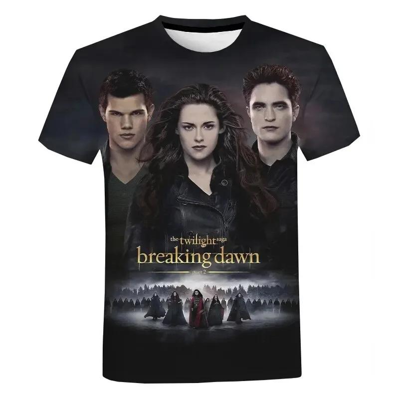 

Men s and women s Twilight 3D printed T-shirts, large short sleeved streetwear, children s round neck T-shirts, clothing XXS