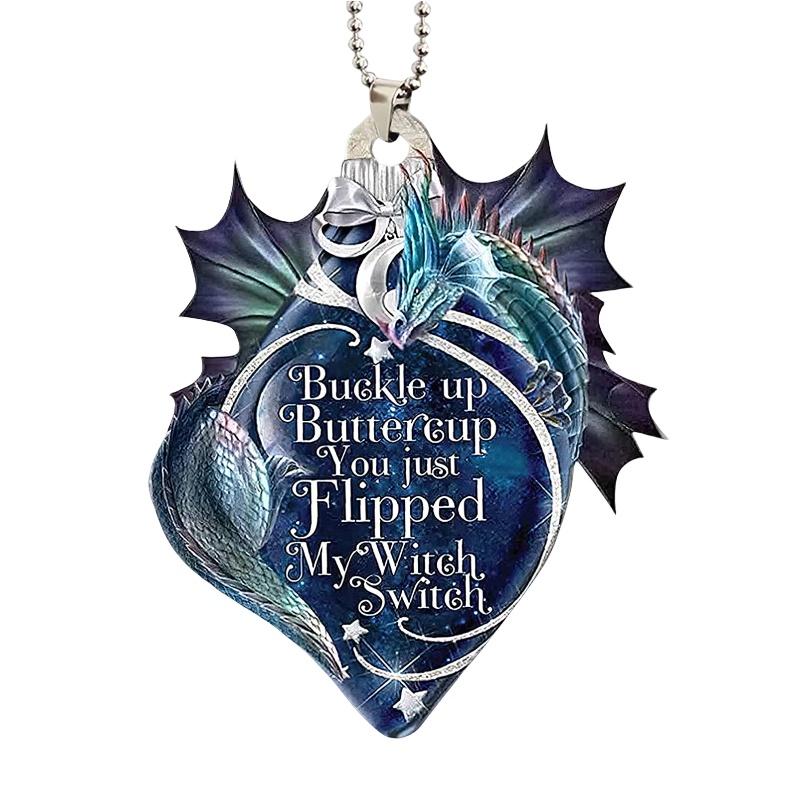 Blue Moon And Dragon Lover Car Ornament Holiday And Home Decoration Hanging Pendant