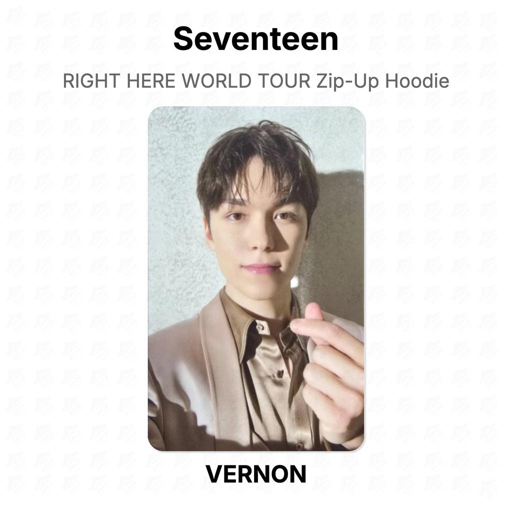 Seventeen RIGHT HERE WORLD TOUR Zip-Up Hoodie Official Photocard