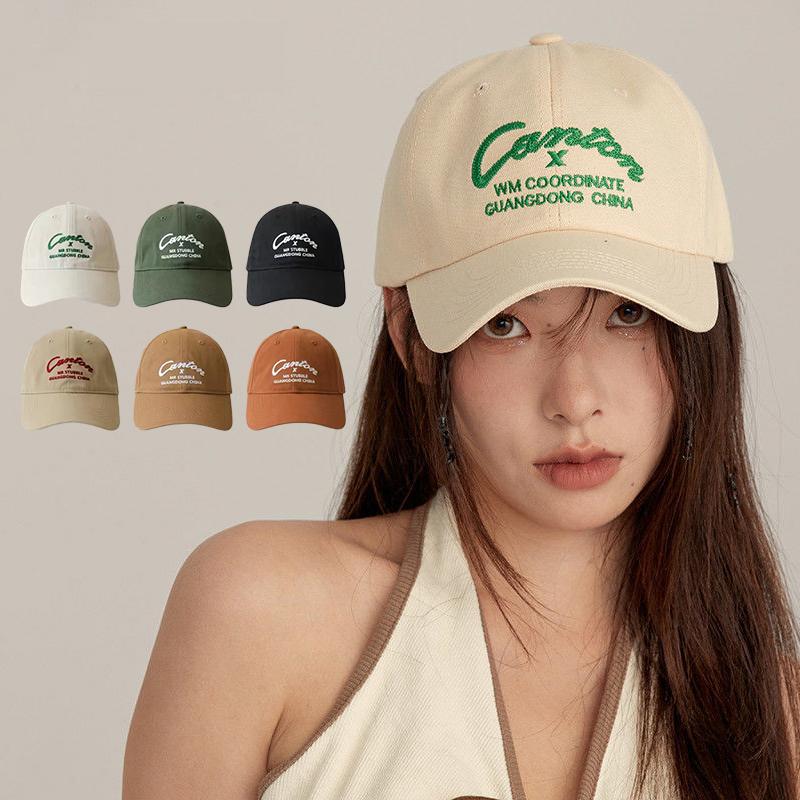 Embroidered Letter Baseball Cap Women Summer Spring Snapback Hat Retro Adjustable Hip Hop Sun Visor Hats