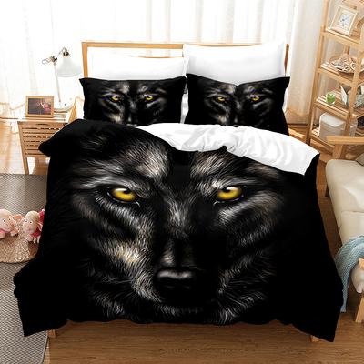 3D Print Duvet Cover Set, Wolf, Animal Home Comforter, Bedding Sets, Microfiber Fabric, Double Size Bedroom Set, High Quality