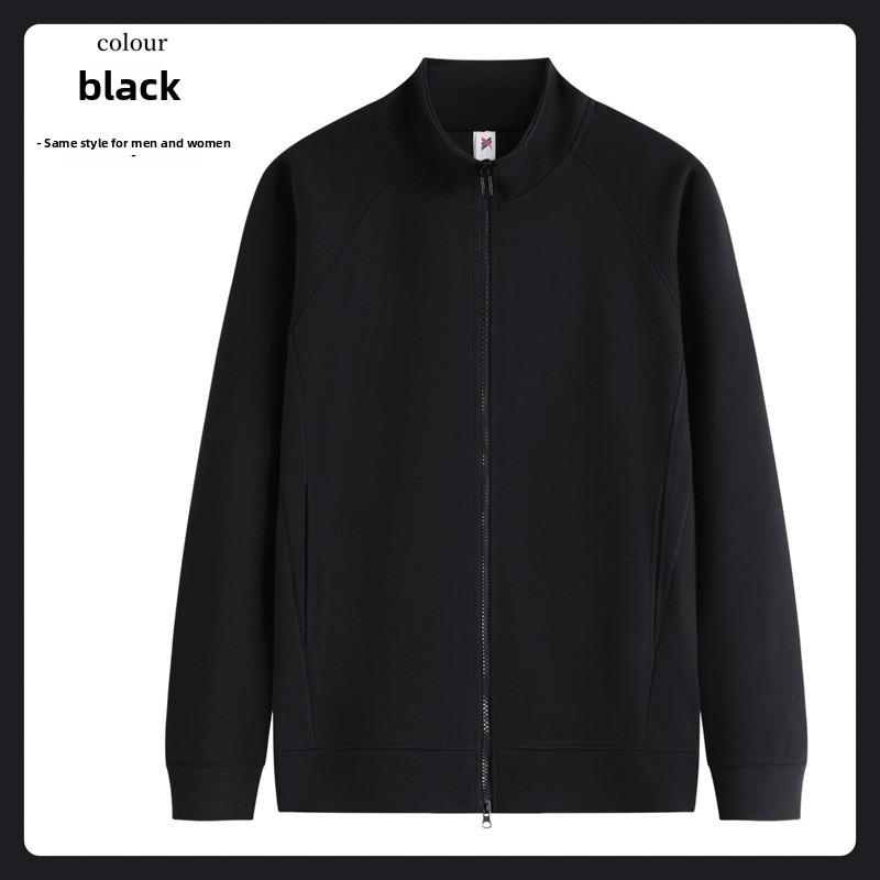 Stand Collar Hoodie With Zipper For Casual Outdoor Youth Wear