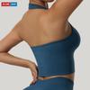 Breathable Back And Neck Hanging Yoga Bra, Shockproof Outdoor Fitness Top, Seamless Sports Bra For Women
