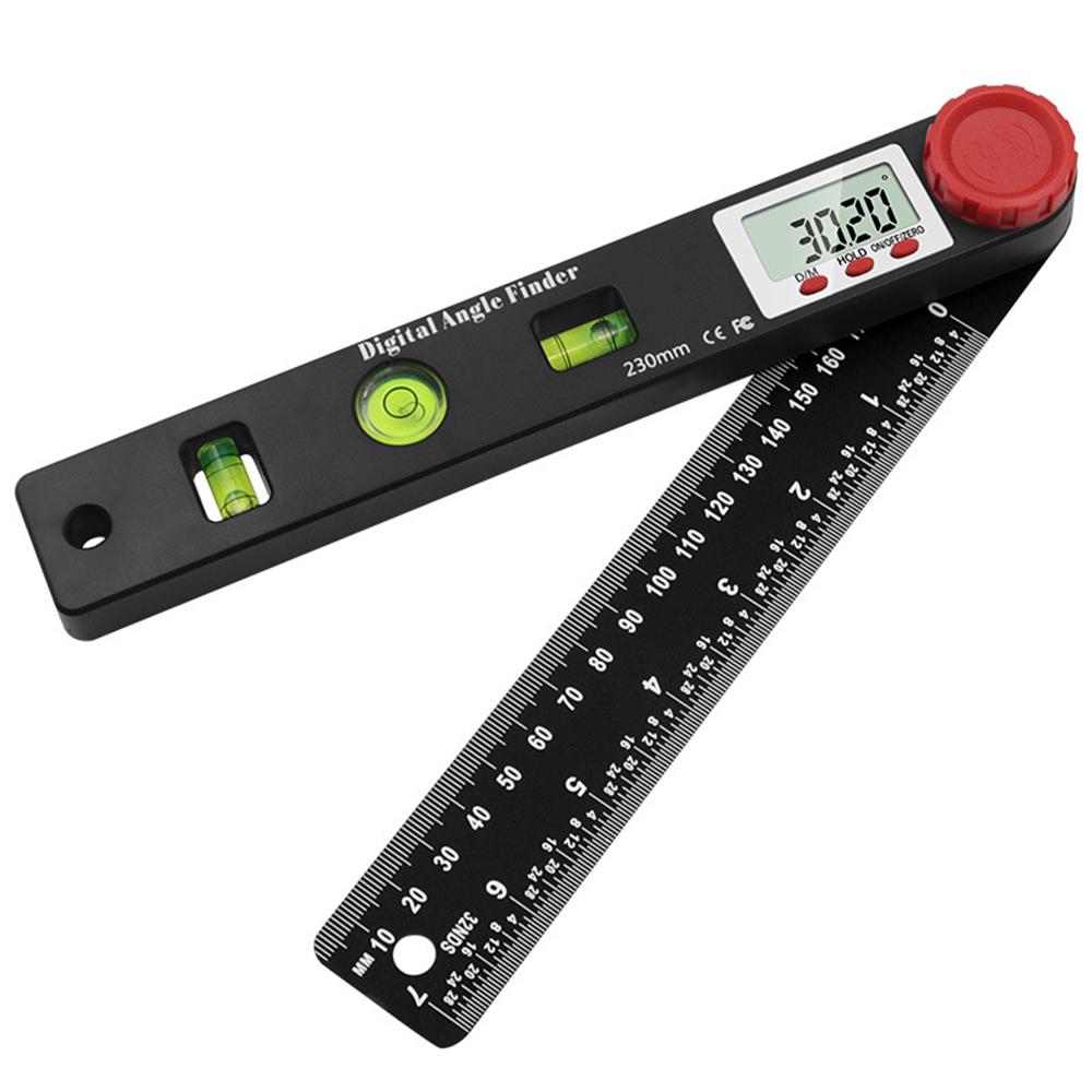 4 In 1 Digital Display Angle Ruler Woodworking Tool w/ Spirit Level Square Ruler