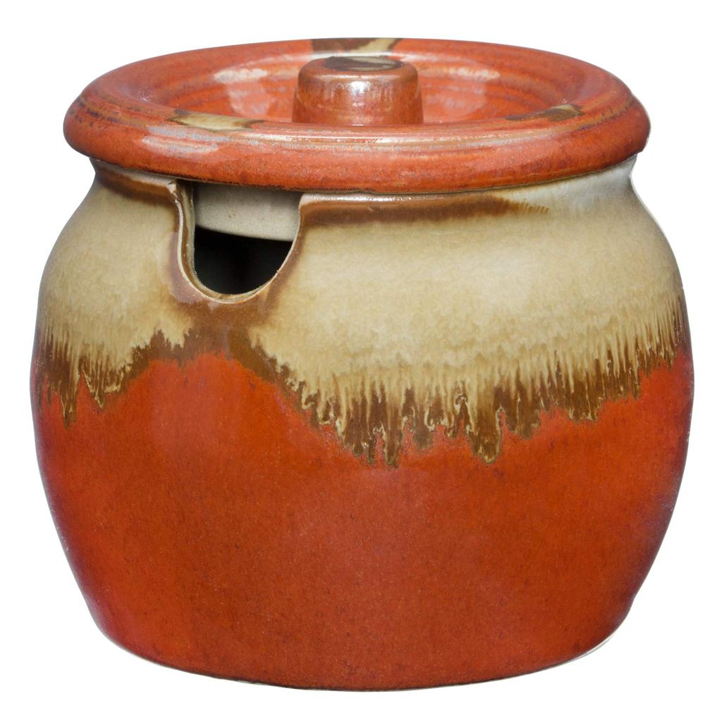 Red X Japanese Commercial White-Flowing Saucepan, 2-Go (10.5 10cm) [Tableware] [Japanese Restaurant, Inn, Tableware, Use]