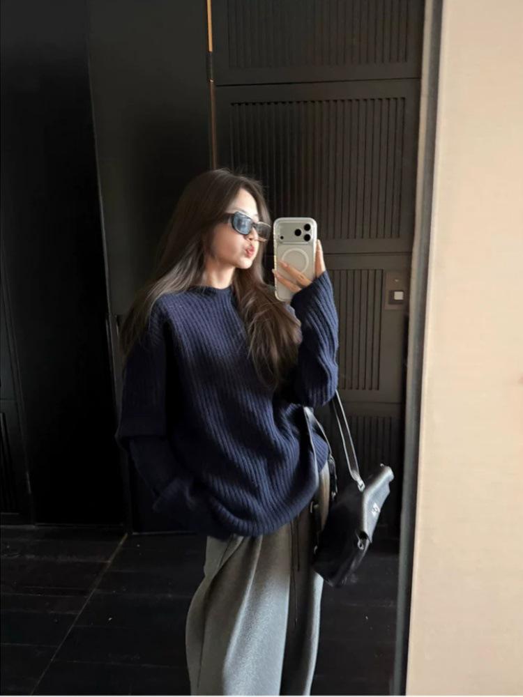Women's Red Wool Hoodie - Zodiac Year of the Horse, New Year's Eve Edition, Autumn/Winter Knit Sweater