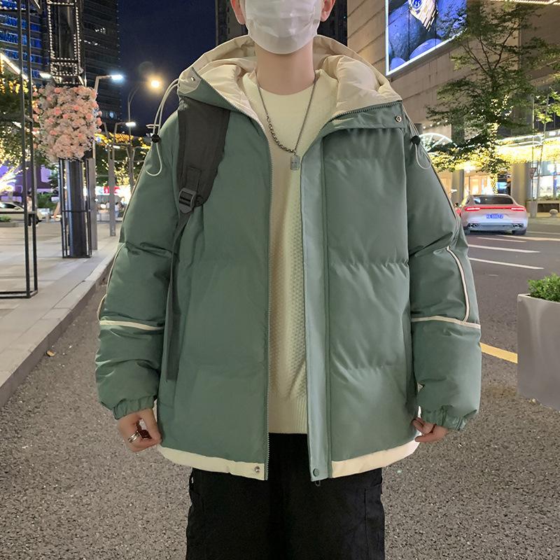 

Зимнее новое пальто с хлопковой набивкой для пары, мужское высококачественное пальто, модное, красивое, универсальное, со стоячим воротником, пальто с хлопковой набивкой 3XL