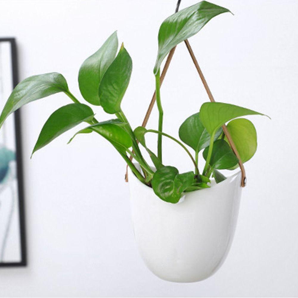 Creative White Ceramic Hanging Flower Pot Succulent Plant Flower Pot Home Wall Decoration Flower Pot