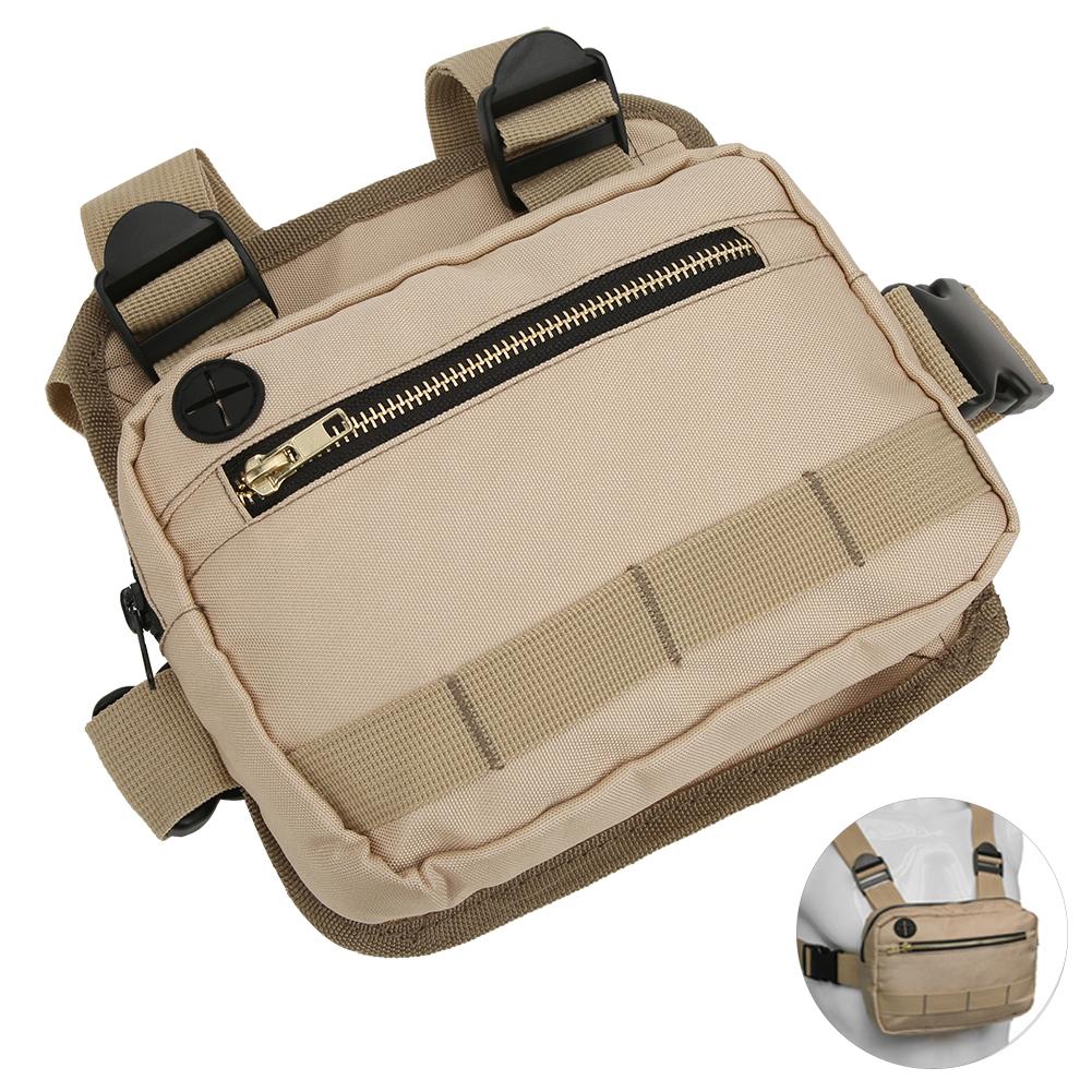 Multi Function Large Capacity Chest Bag Outdoor Hiking Travel Bag Khaki for Men & Women