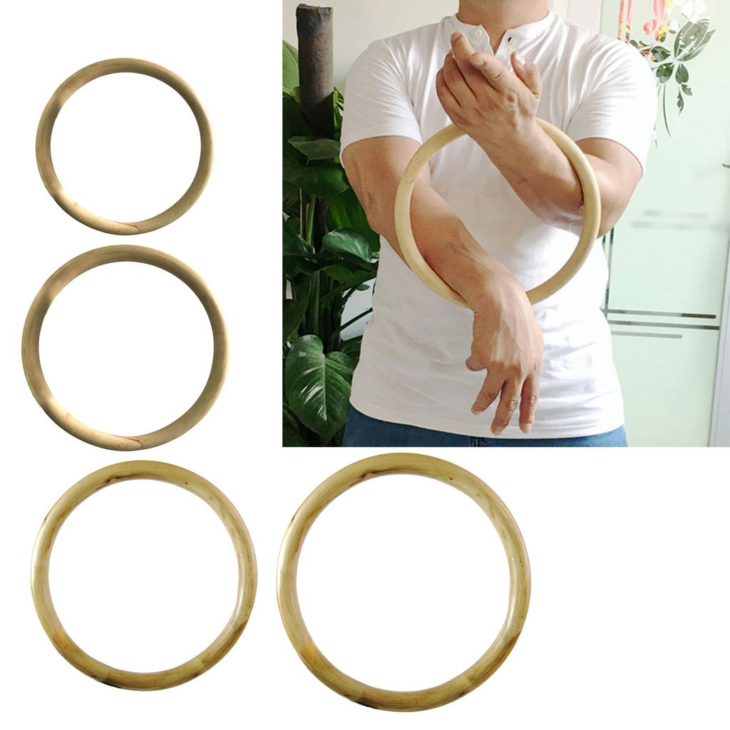 Natural Wood Rings Traditional Chinese Wing Chun Rings for Wing Chun Martial Art Conditioning Hand Strengthening