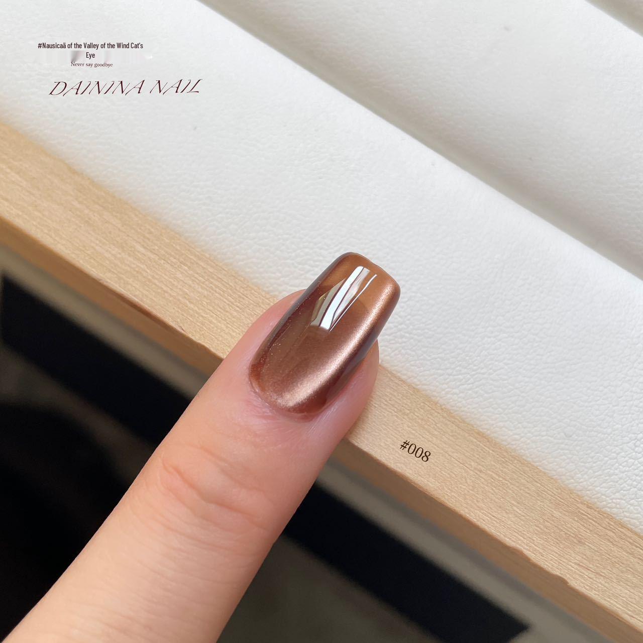 

Набор гель-лаков для ногтей 2025 Daina Glass Bead Cat Eye - Малый размер для салонов красоты