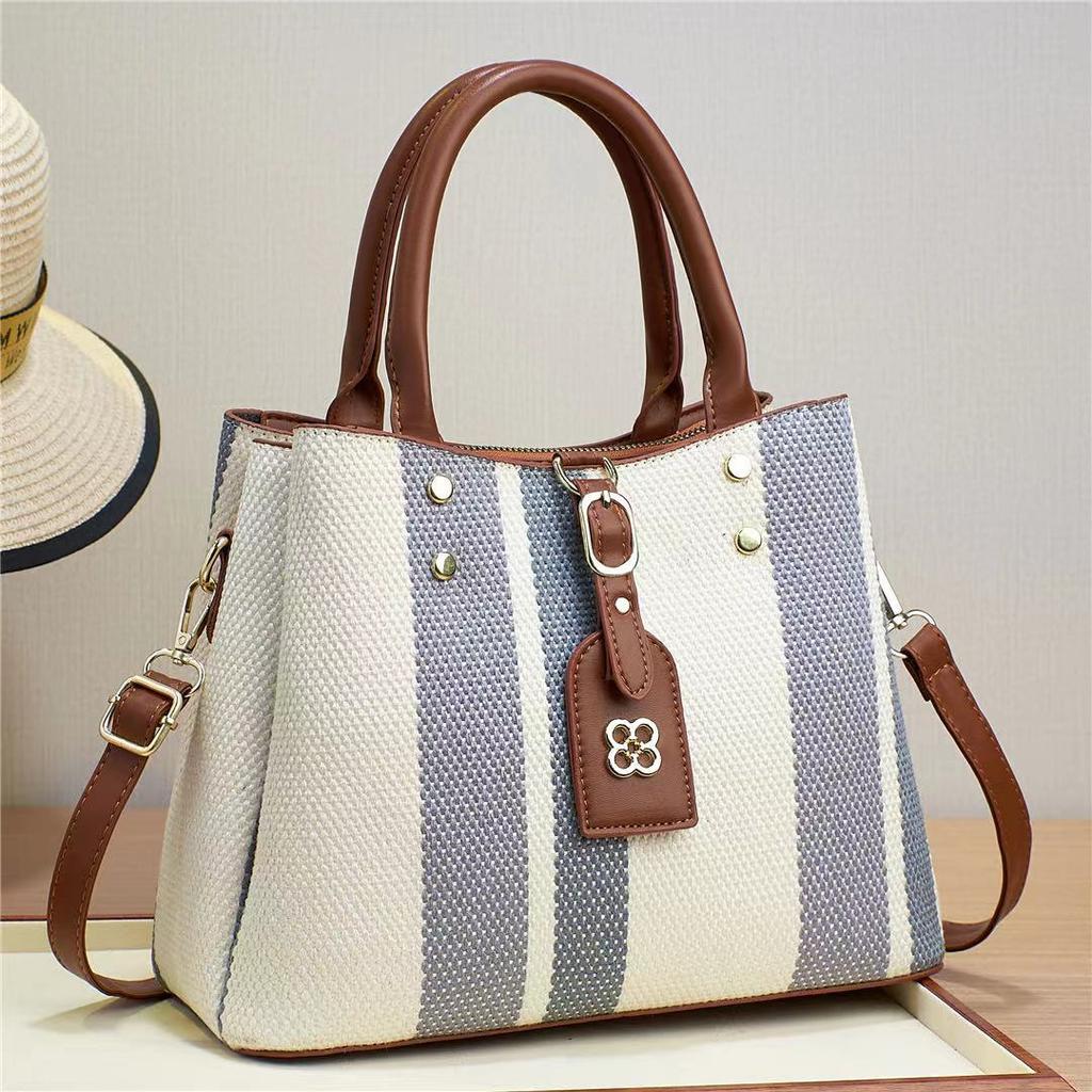 New women's bags, textured handbags, messenger bags, shoulder bags, embossed women's bags, large-capacity contrasting colors