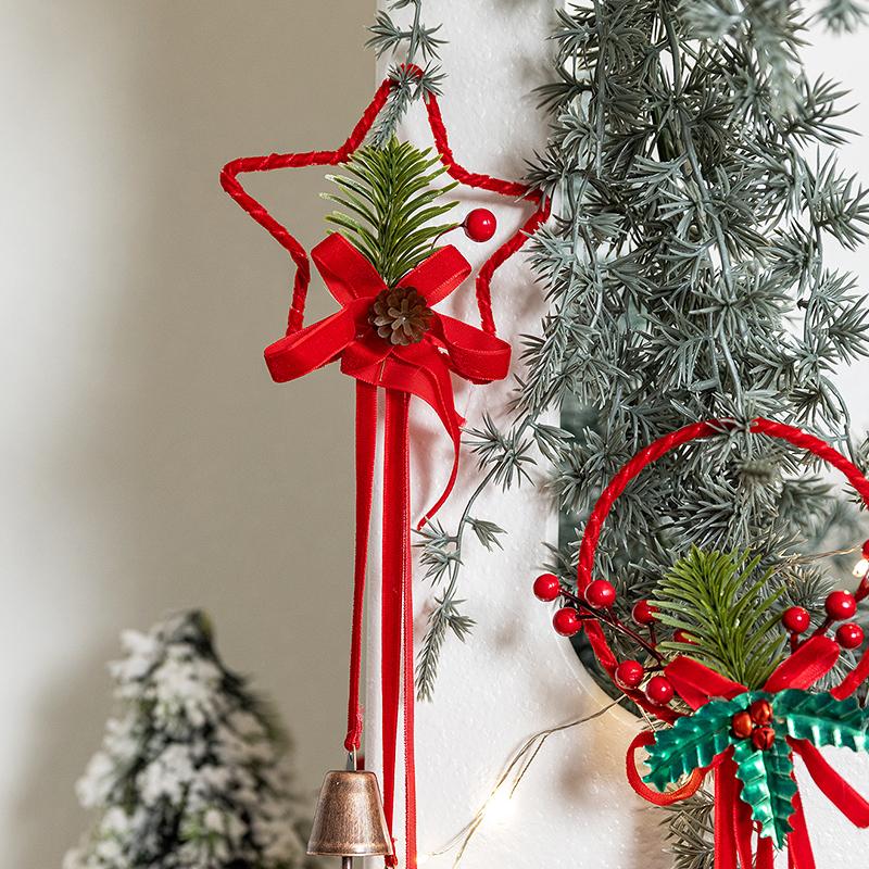 1PC Tree Bell Decorations Christmas Red Gifts 3PC Bells Home Tree Decor Holiday Hanging Pandents Party 3 Styles