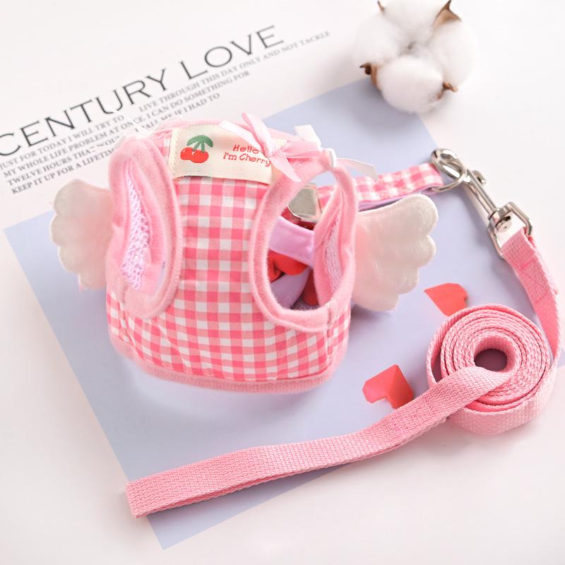 Pet Small Dog Cat Dog Traction Rope Small Wing Chest Strap Set